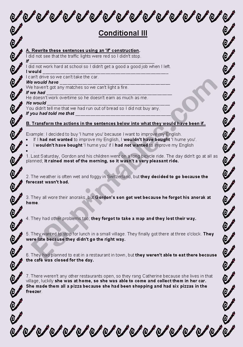 Conditional III worksheet