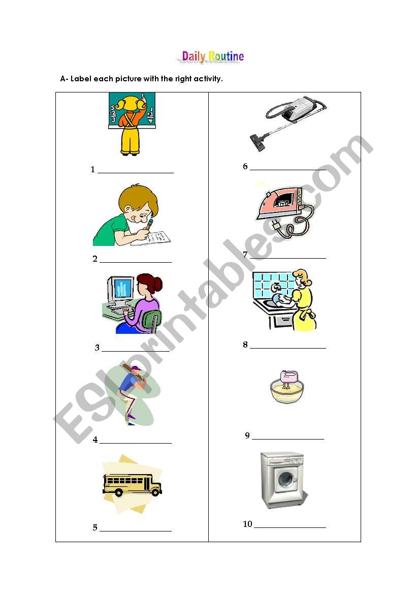 Daily Routine-Part 2 worksheet