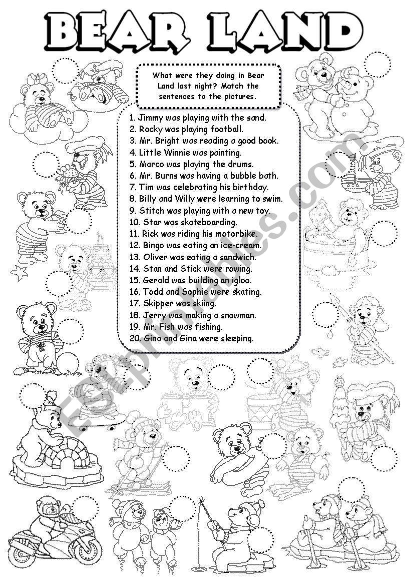 Bear Land worksheet