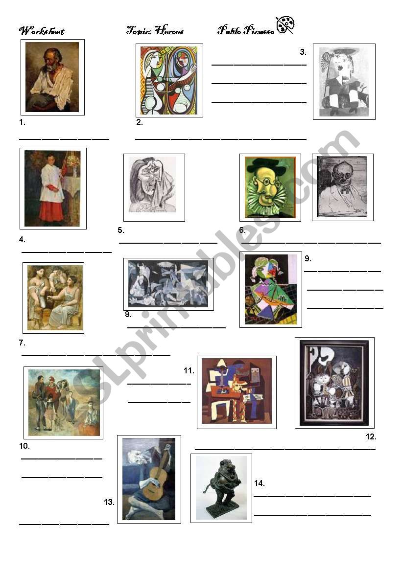 Picasso worksheet