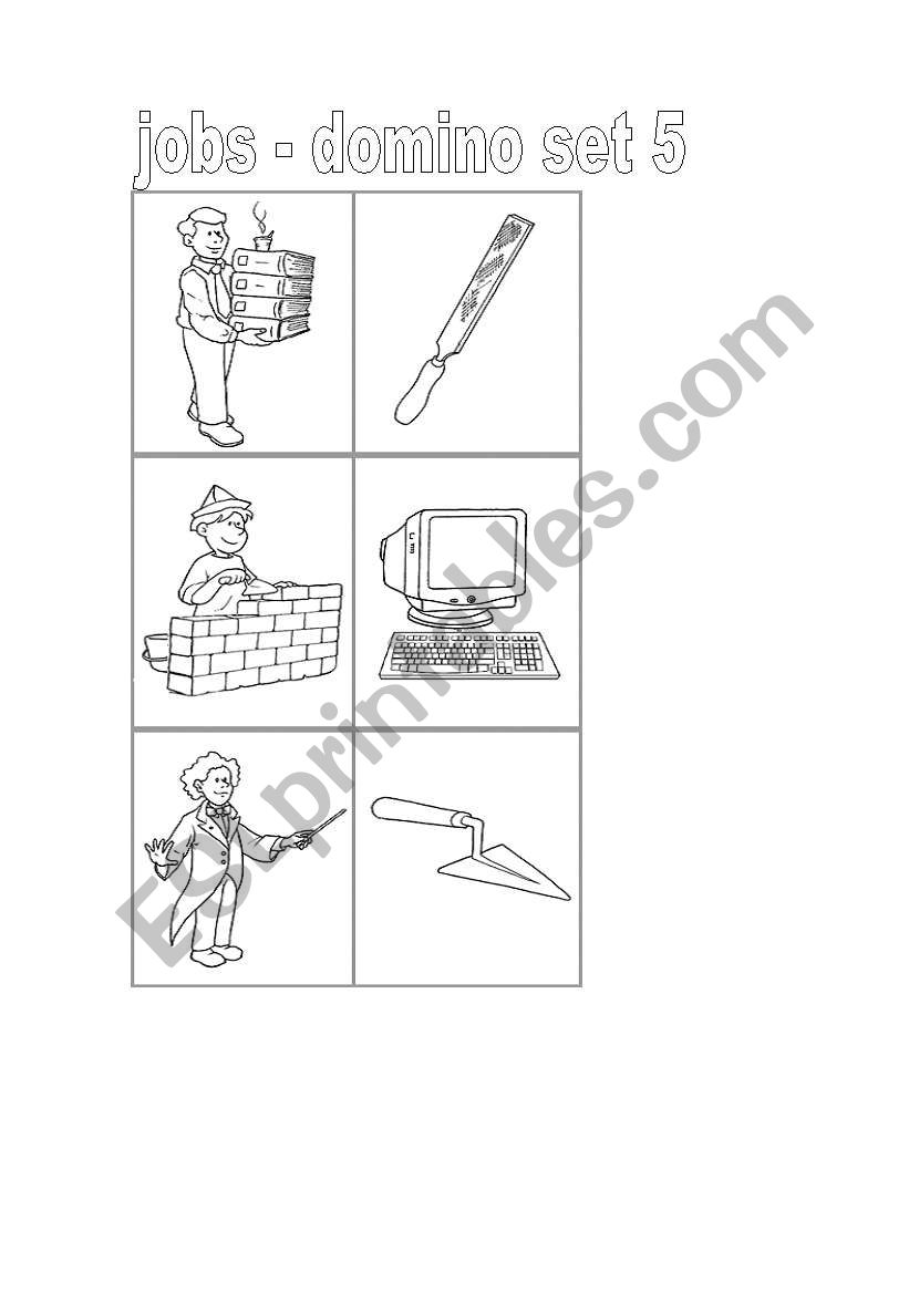 domino jobs set 5 worksheet