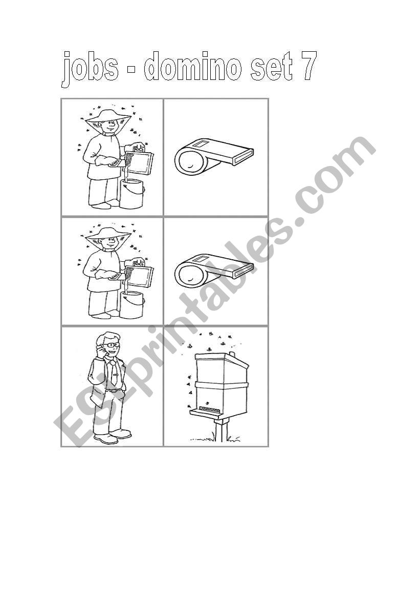 domino jobs set 7  worksheet