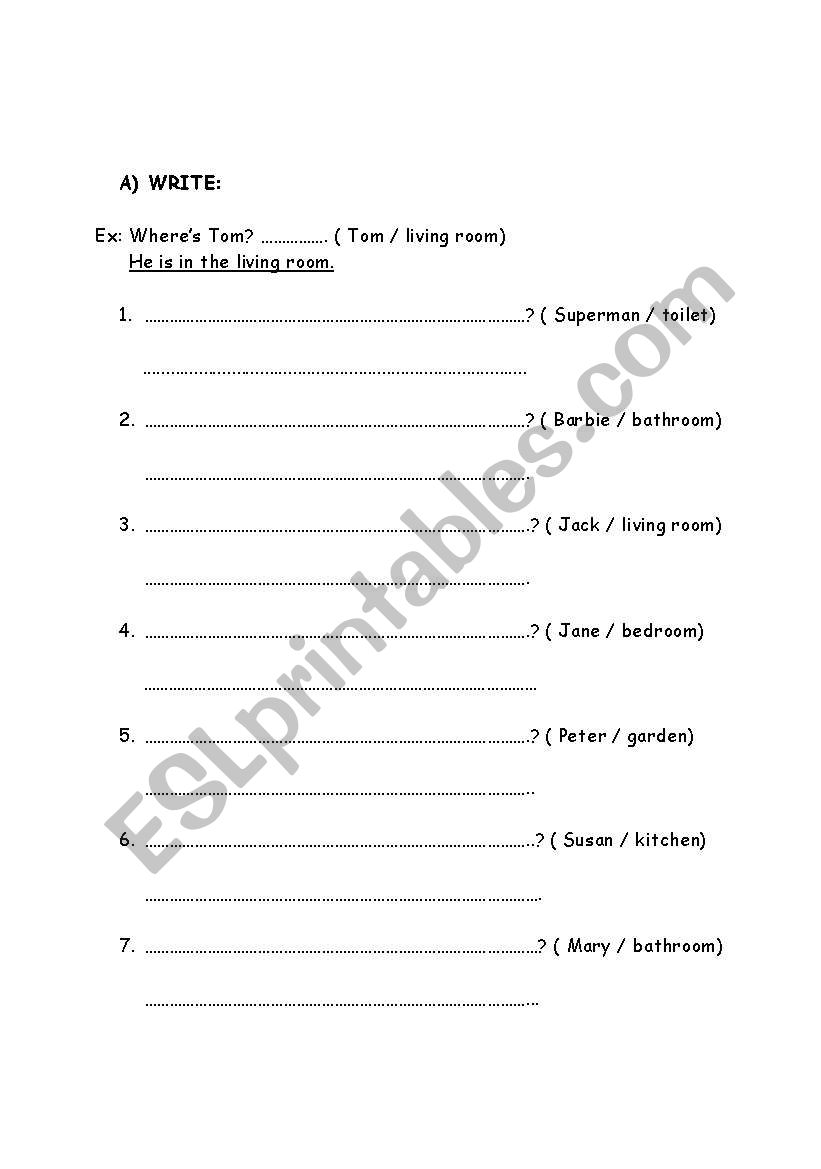 he / she / it worksheet