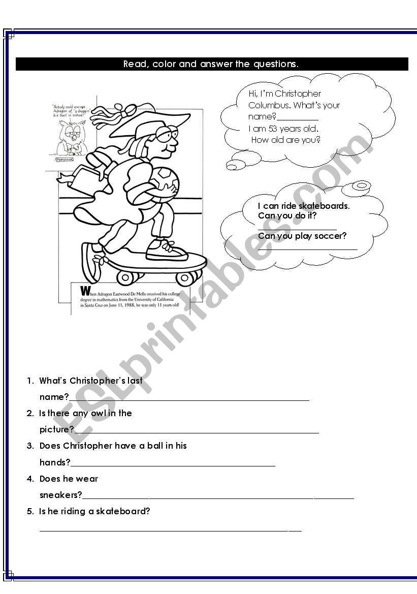 Interactive Reading/Writing Activity