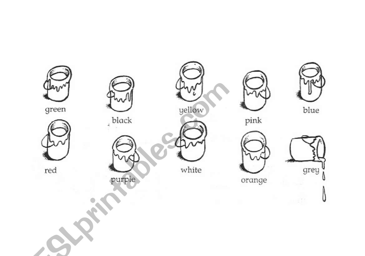 colours worksheet