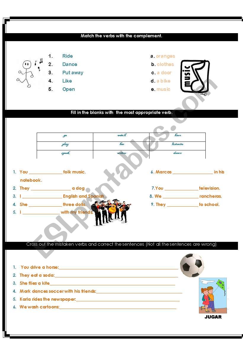 Its all about verbs! worksheet