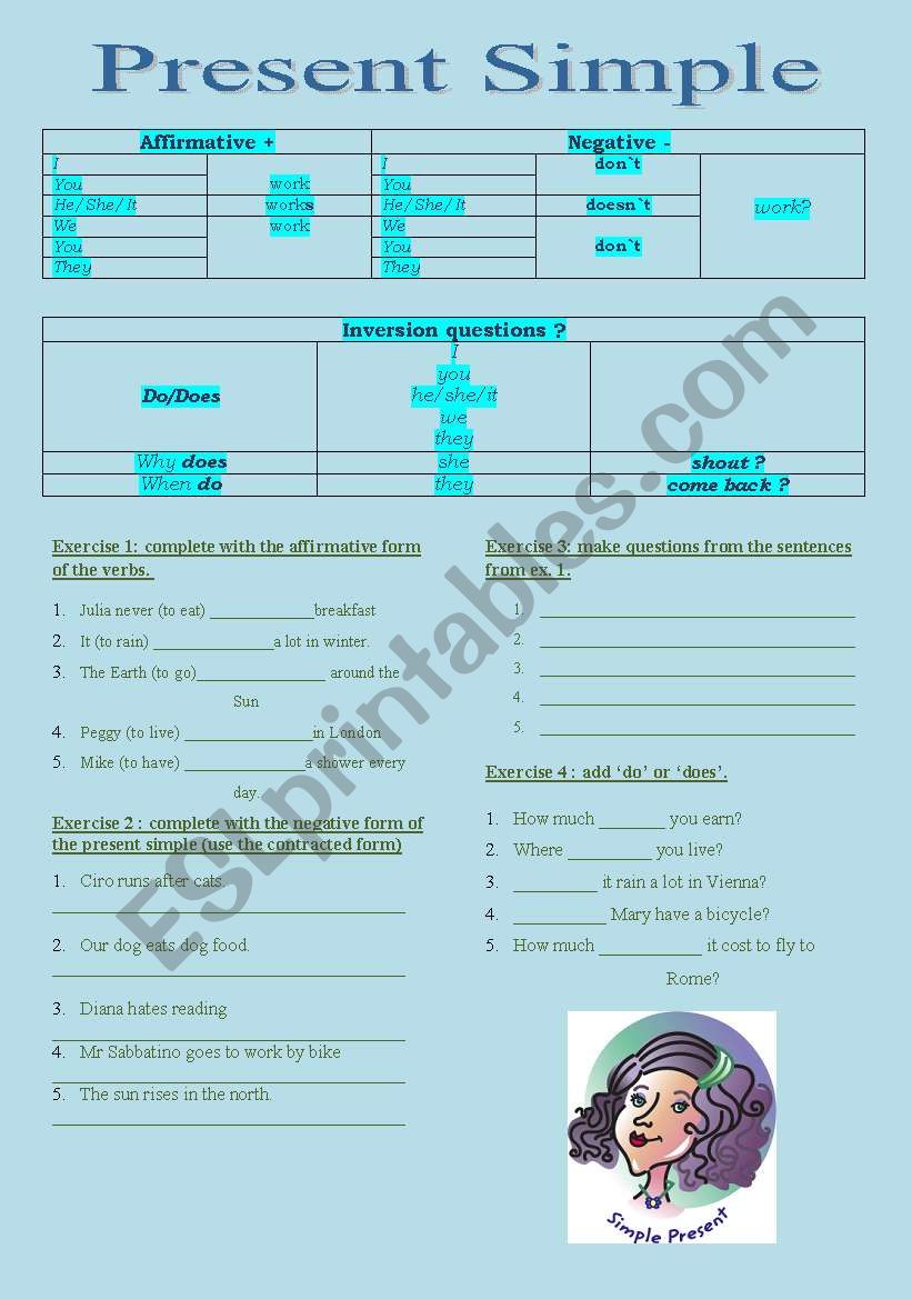 Present Simple worksheet