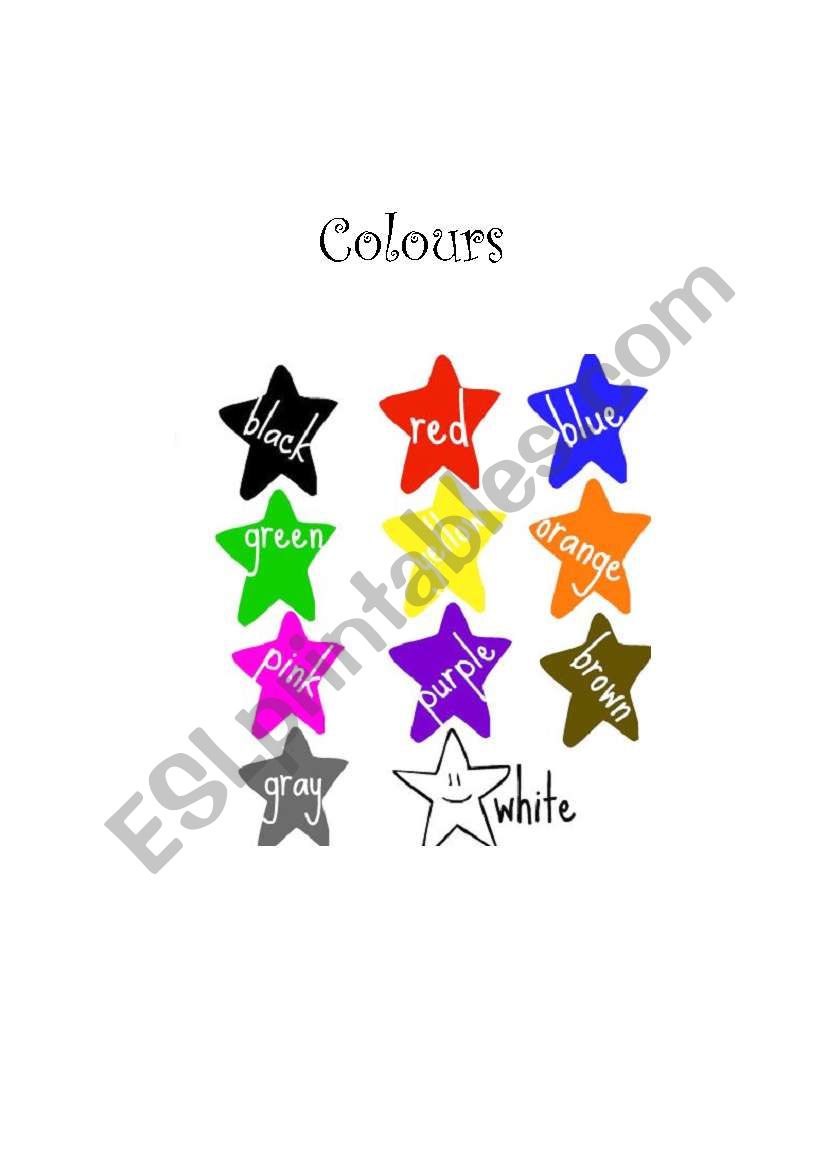 colours worksheet