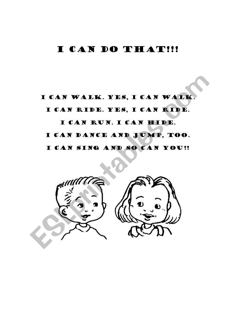 English Worksheets I Can