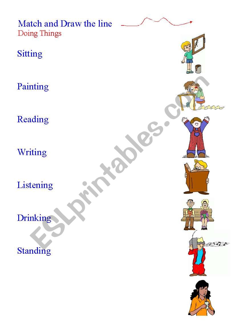 match and draw the line worksheet