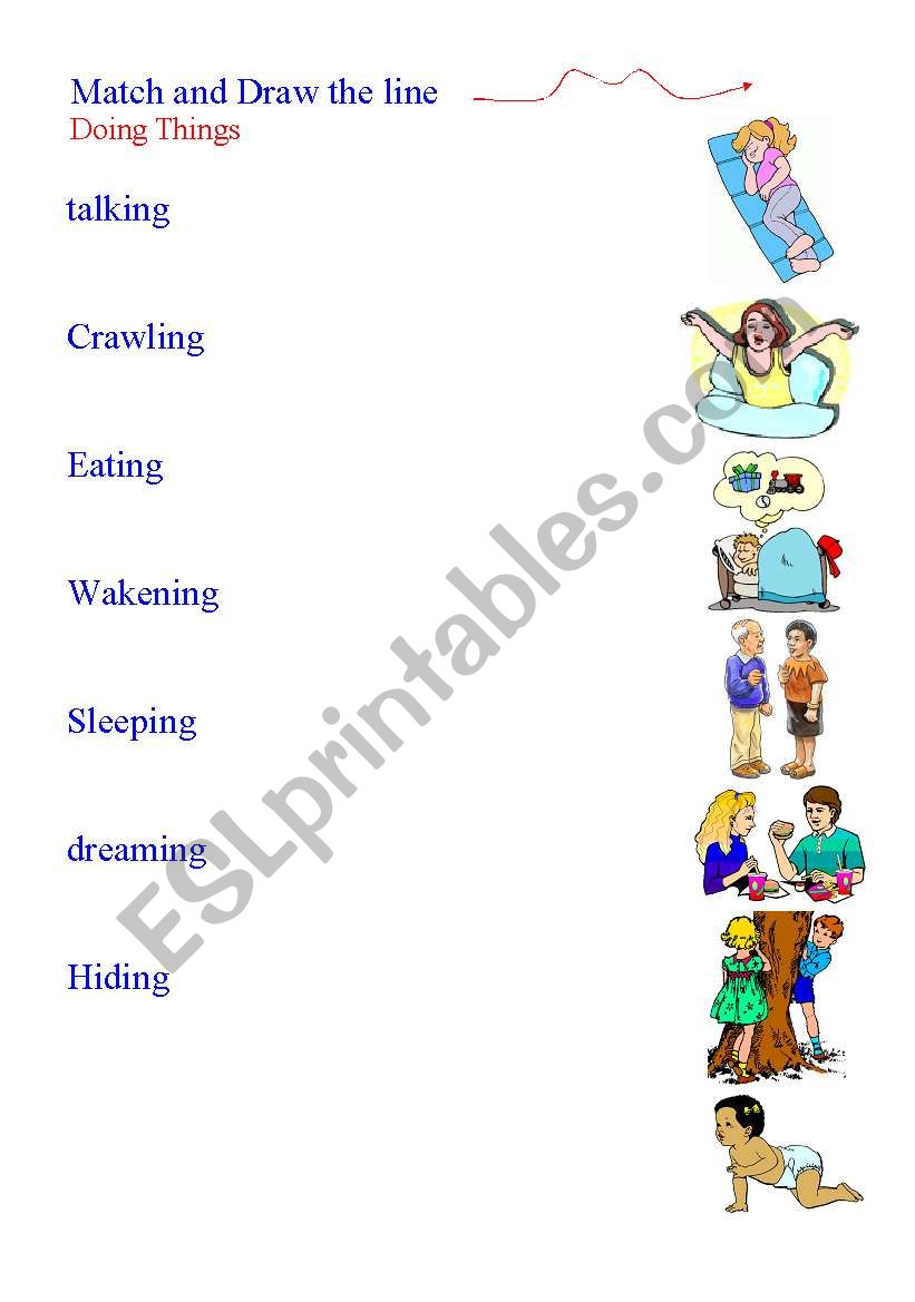 match and draw the line worksheet