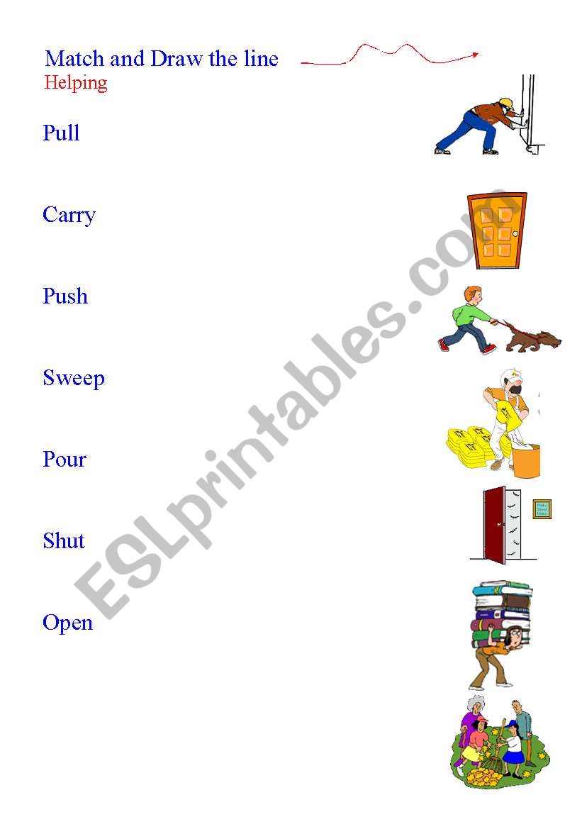 match and draw the line worksheet