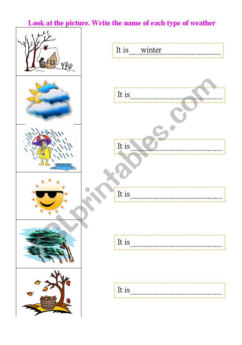 weather worksheet