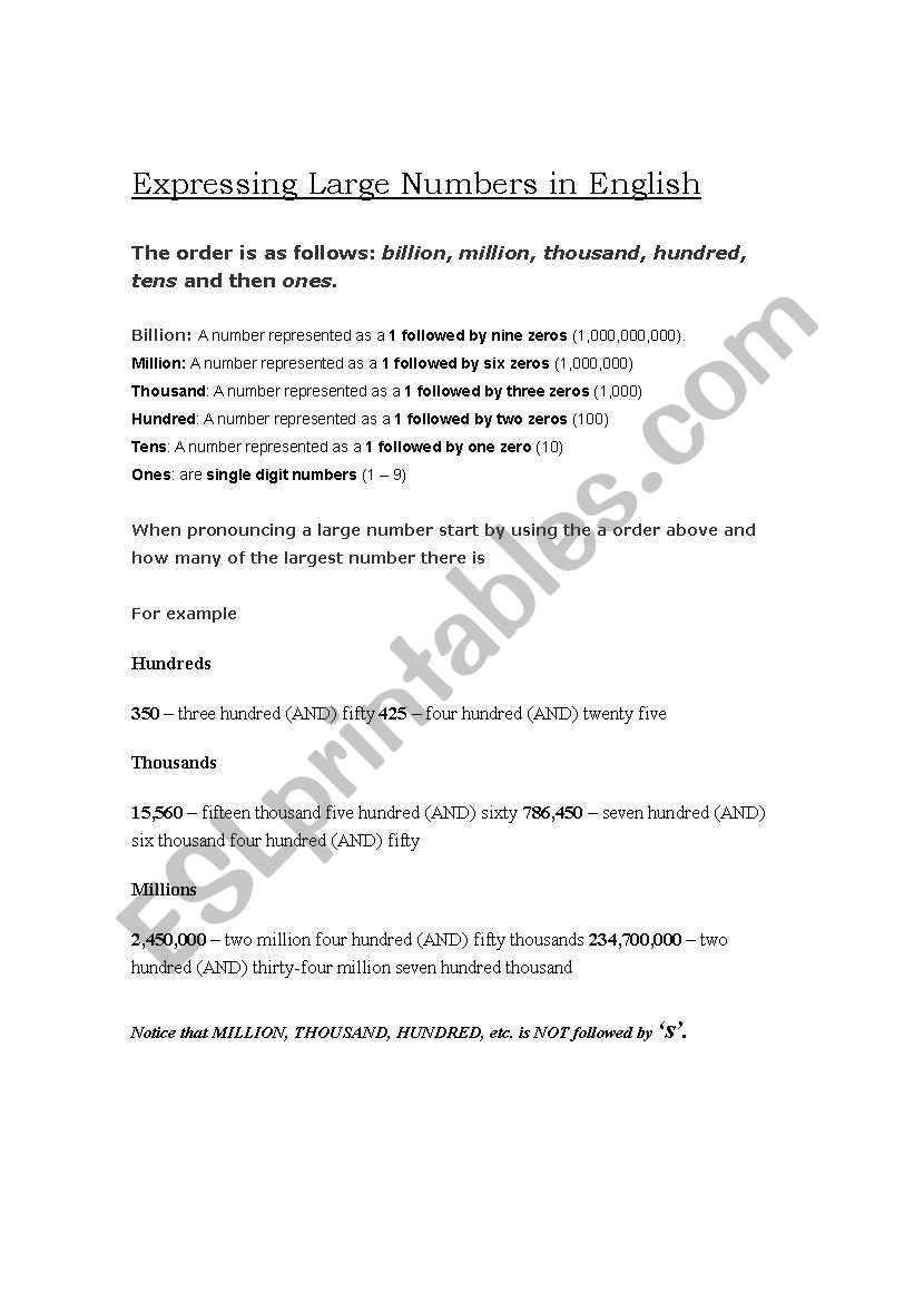 expressing large numbers in english