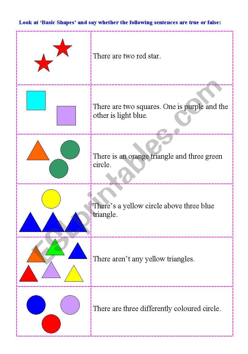 shape worksheet