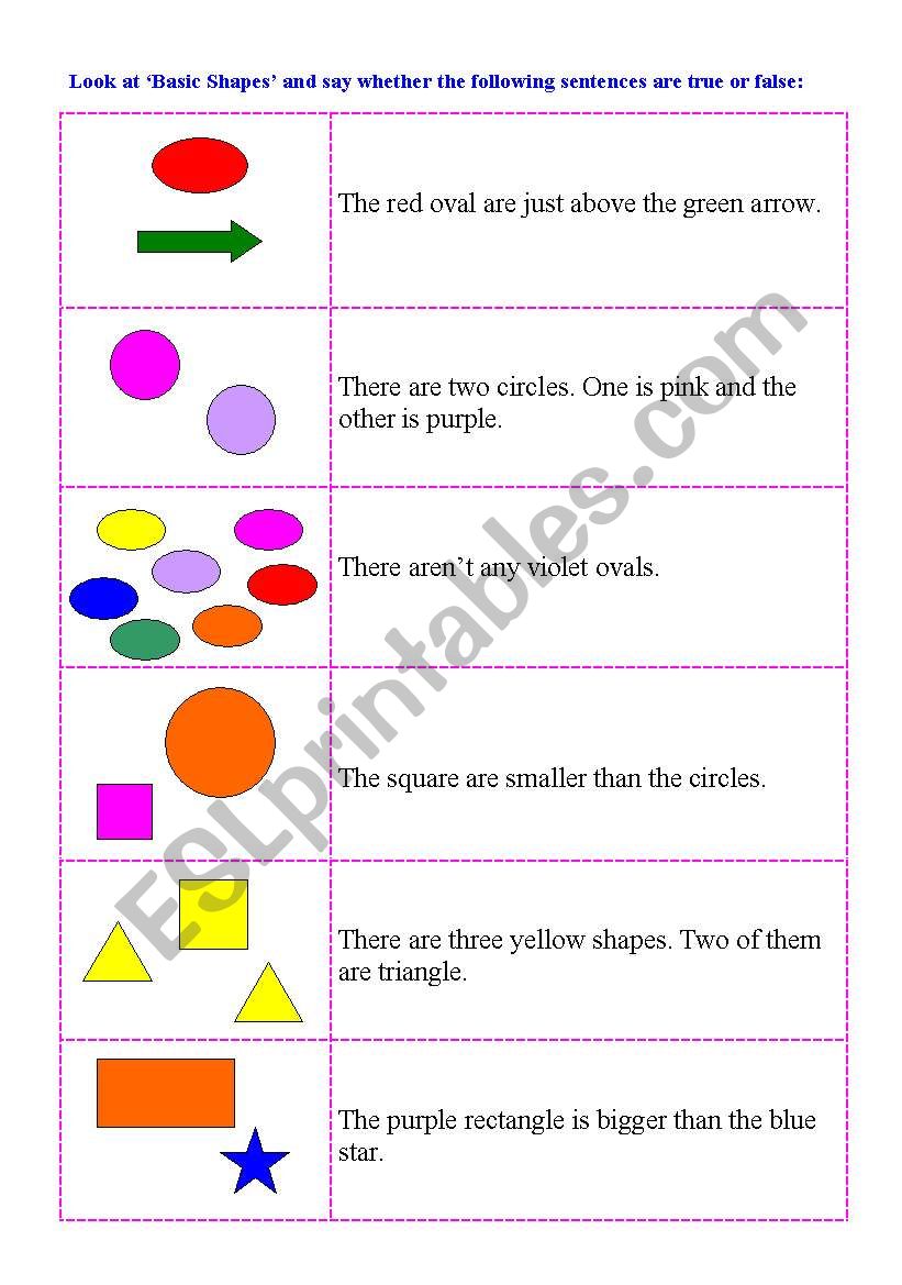 shape worksheet