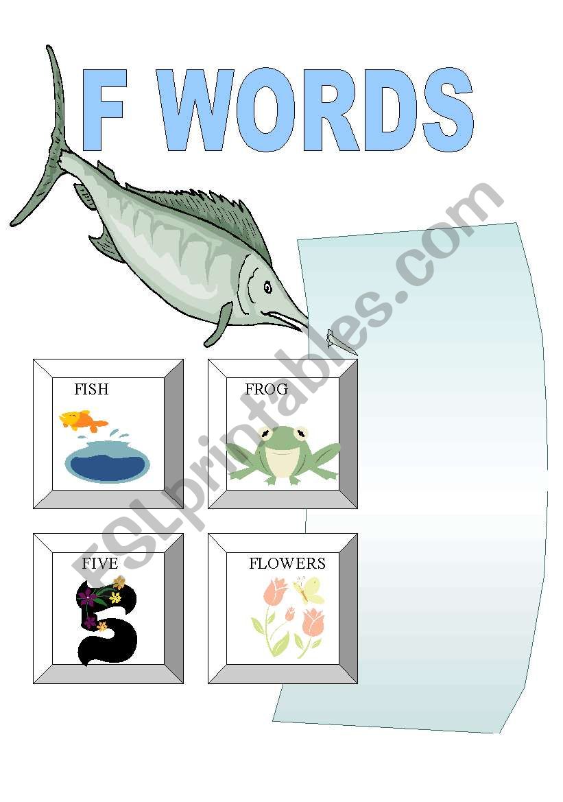 ALPHABET: F WORDS worksheet