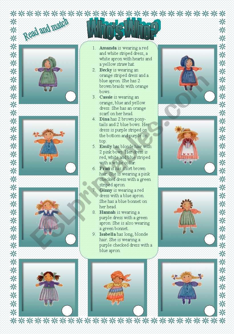 WhoÂ´s Who? worksheet