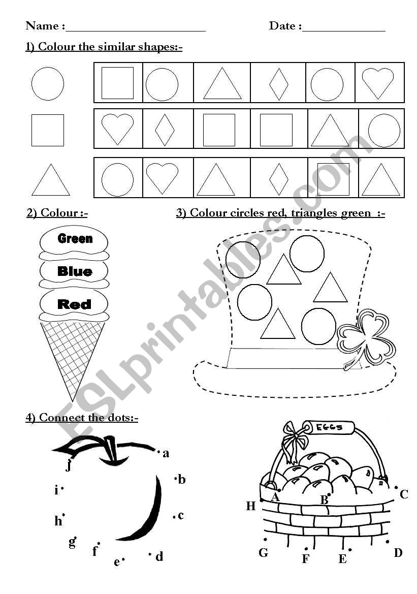 revision for shapes,colours and alphabets