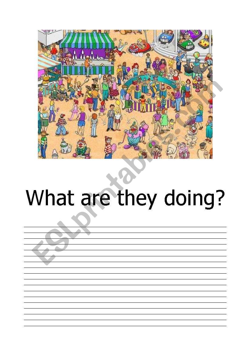 What are they doing? worksheet