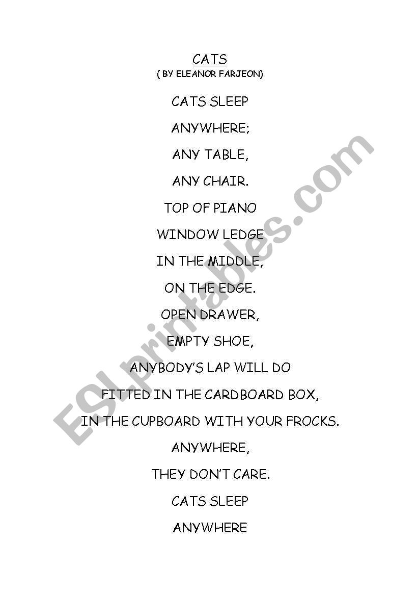 cats worksheet