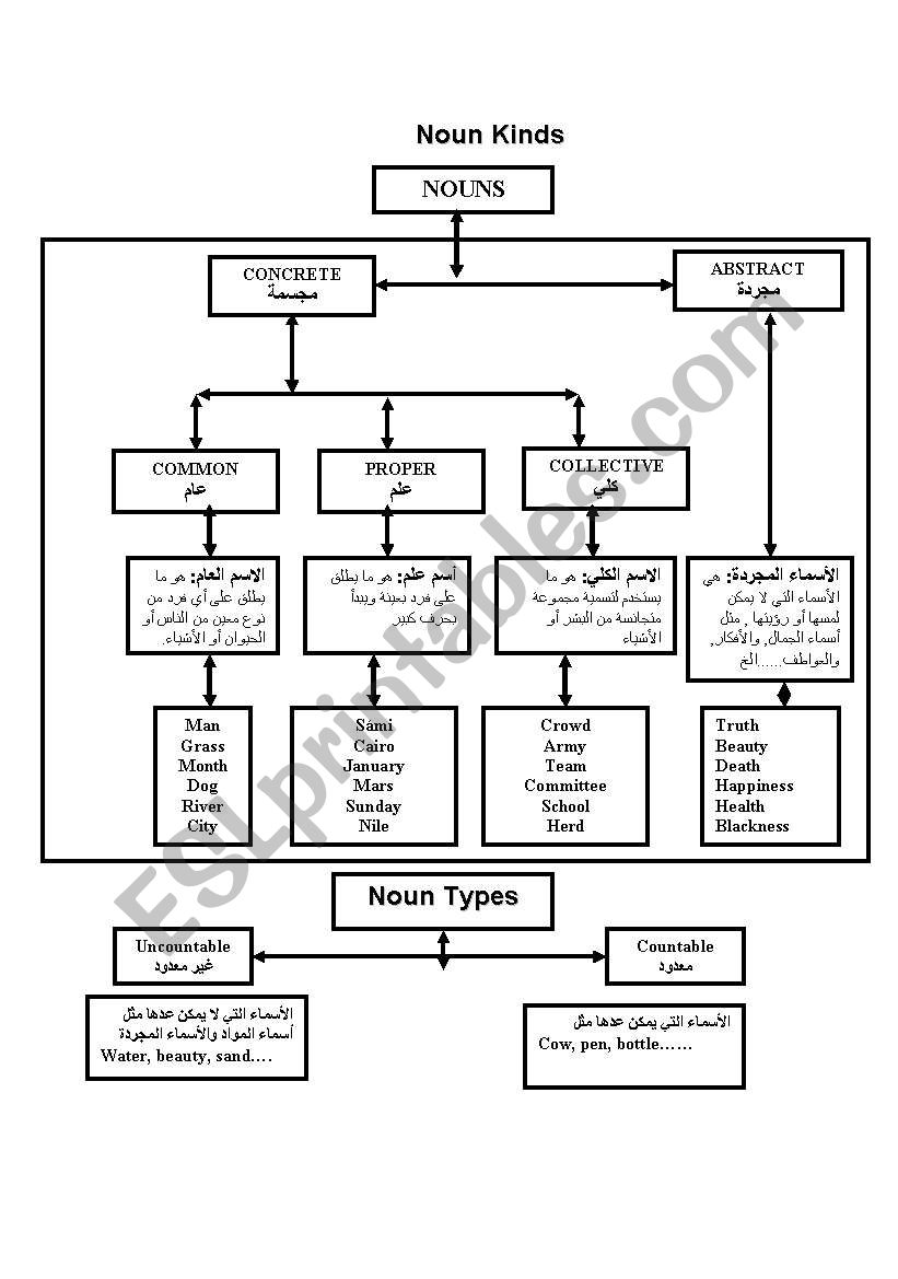 nouns kind worksheet