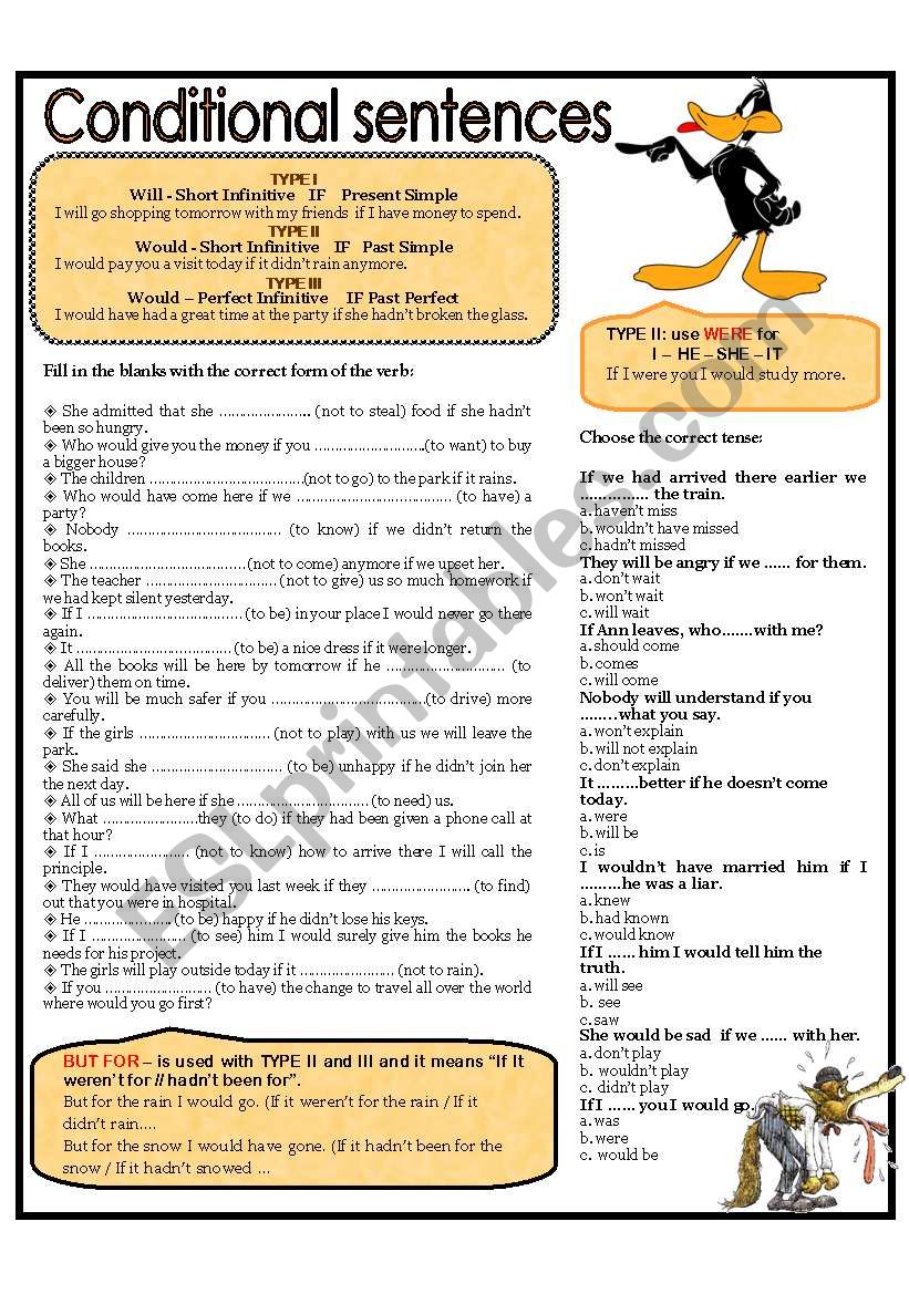 CONDITIONAL SENTENCES worksheet