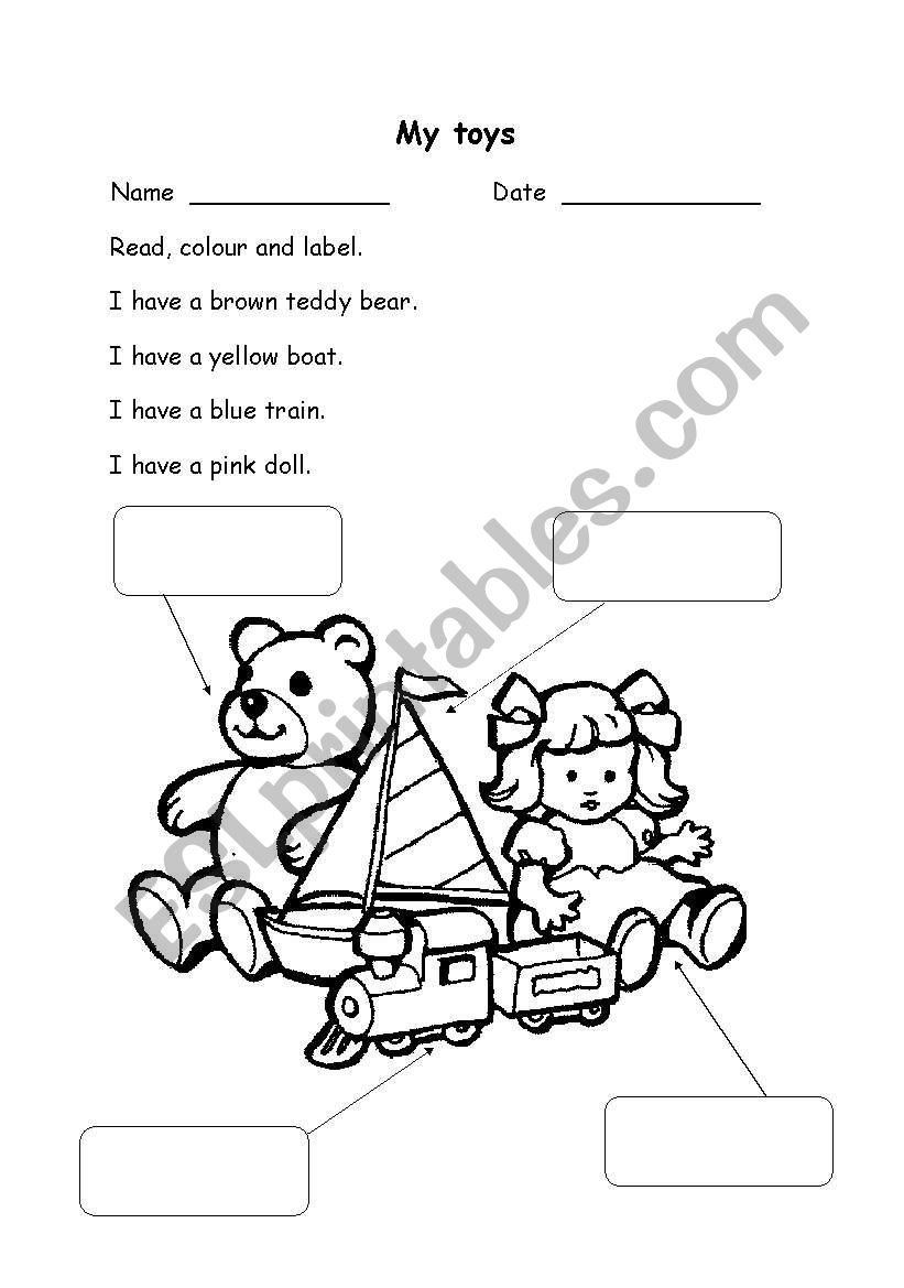 my toys worksheet