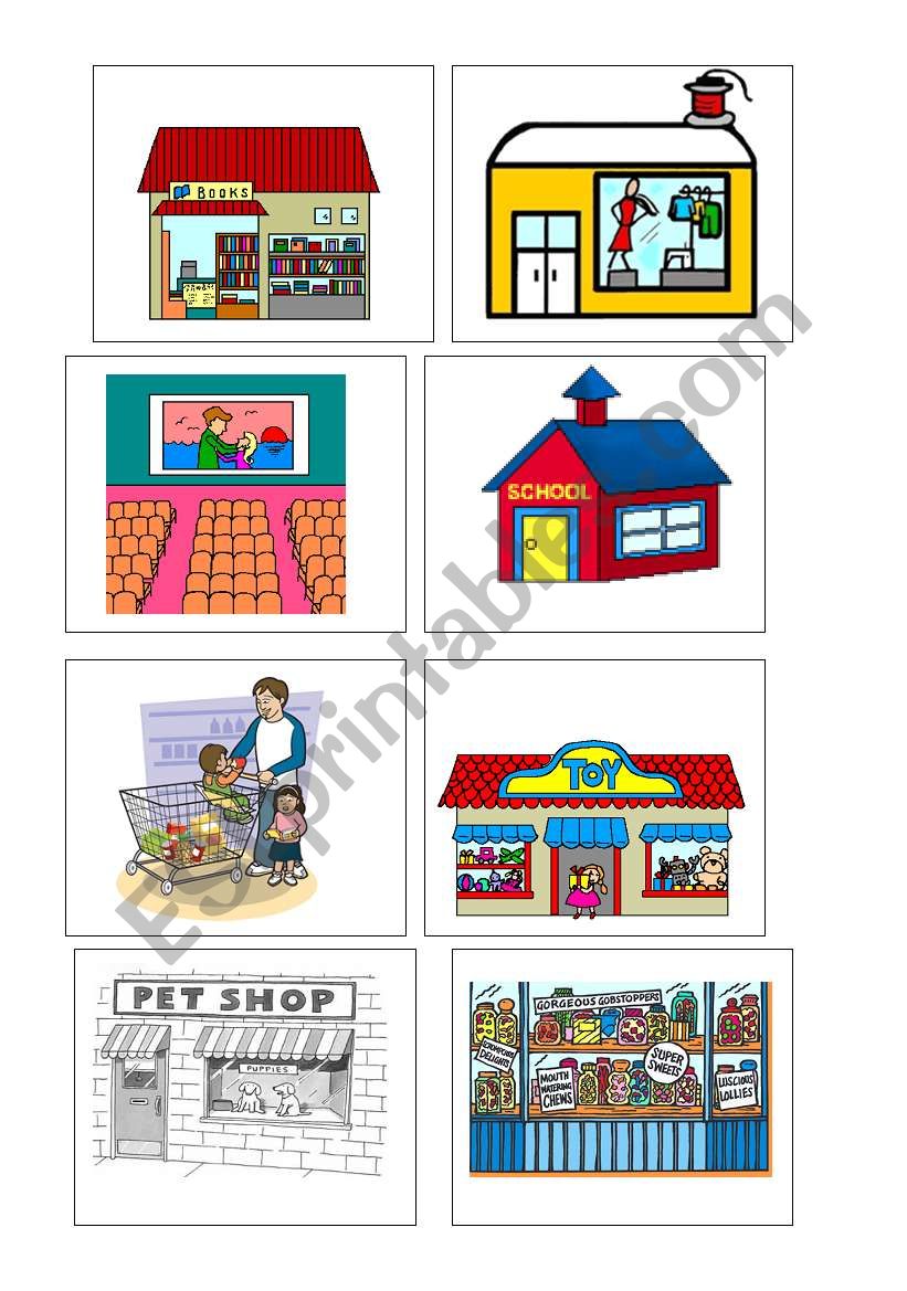 Places Memory Game worksheet