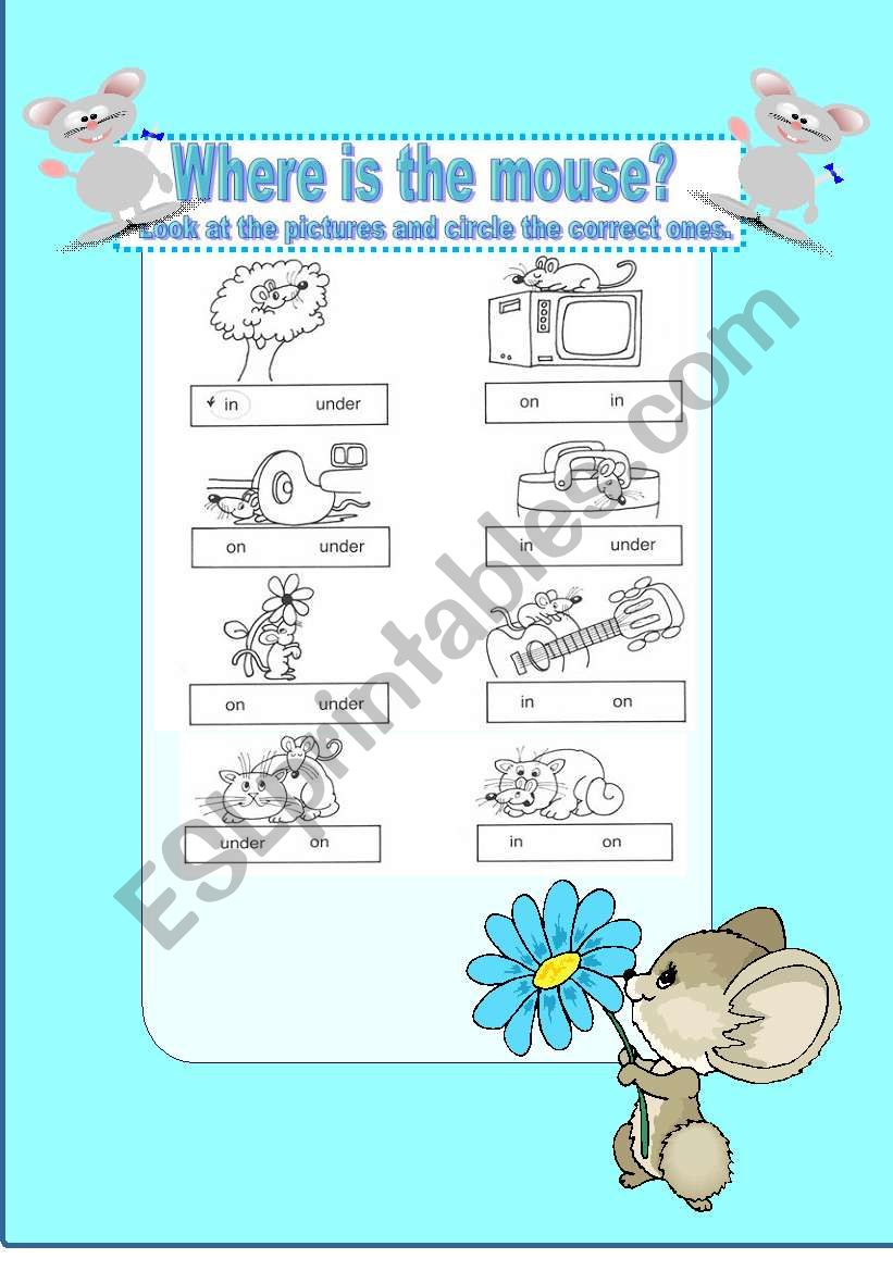 Where is the mouse? /  Prepositions