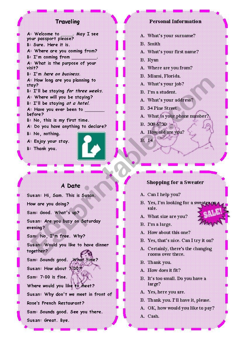 Role Play 1 worksheet