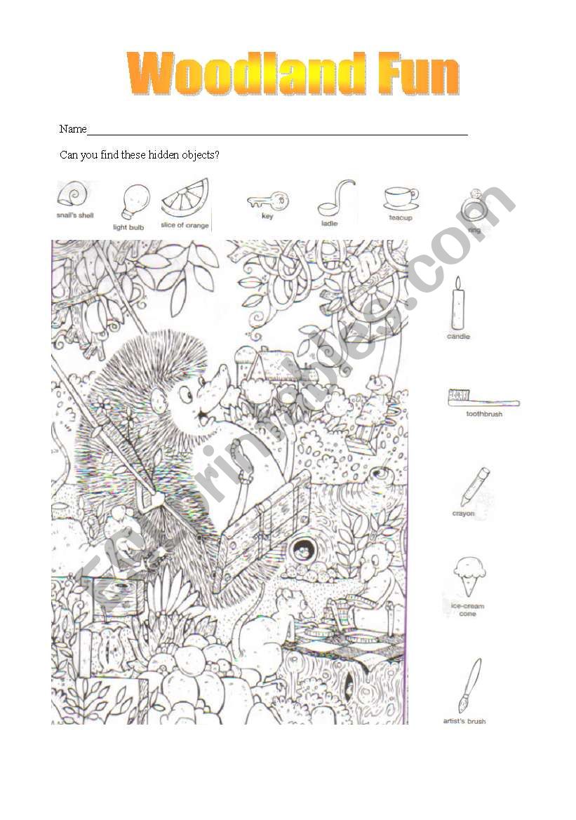 Woodland Fun worksheet