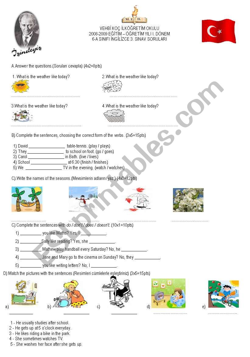 present tense worksheet