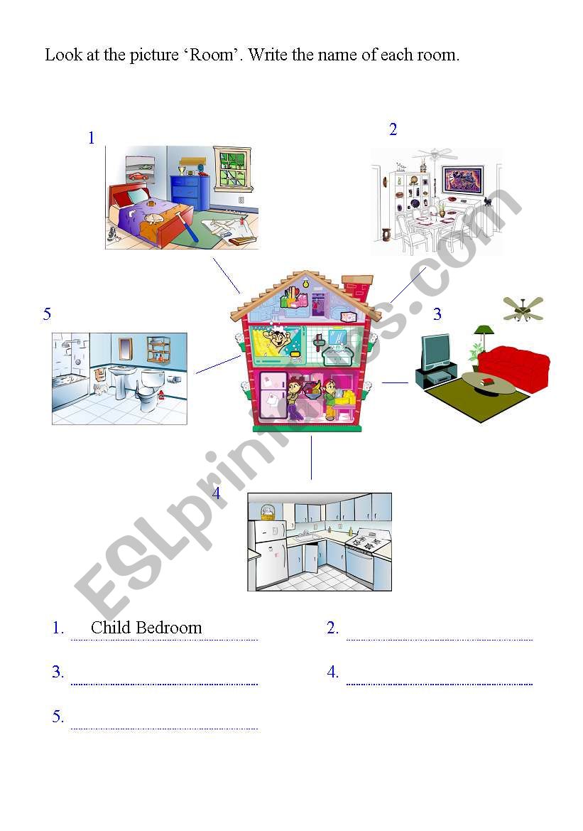 rooms worksheet