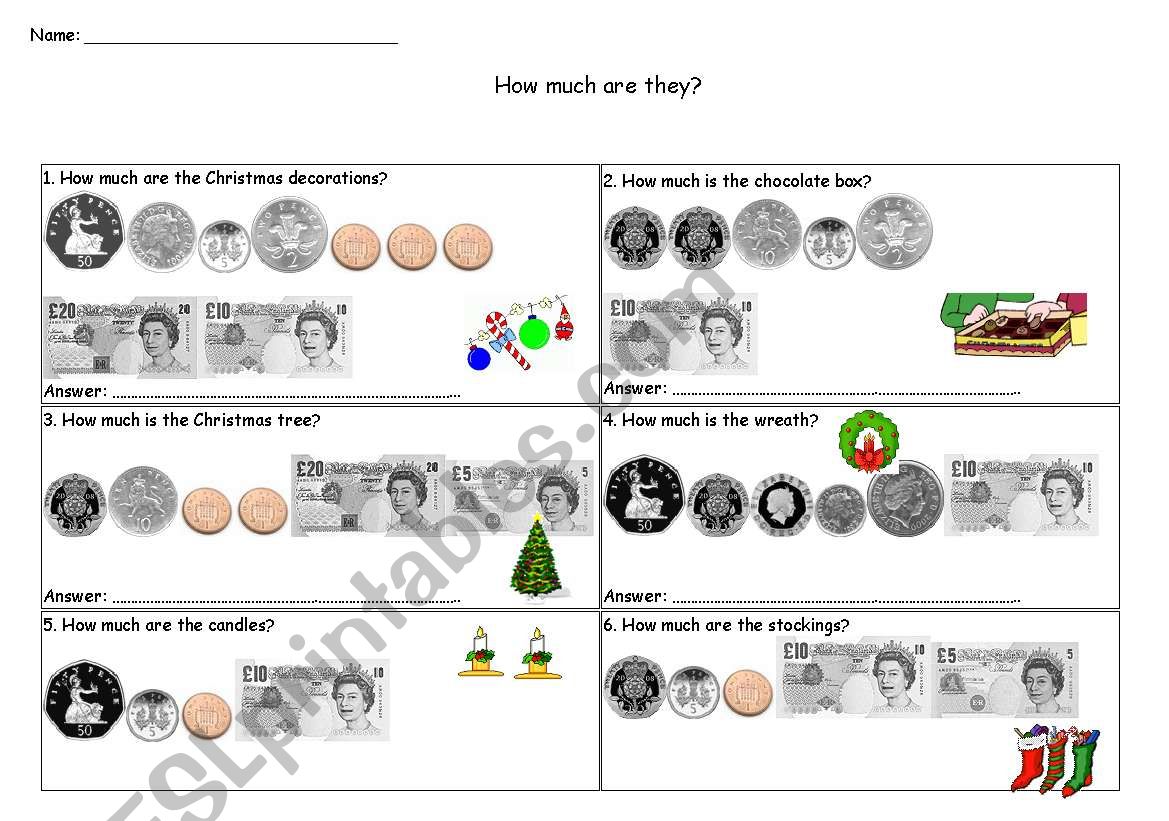 money worksheet worksheet