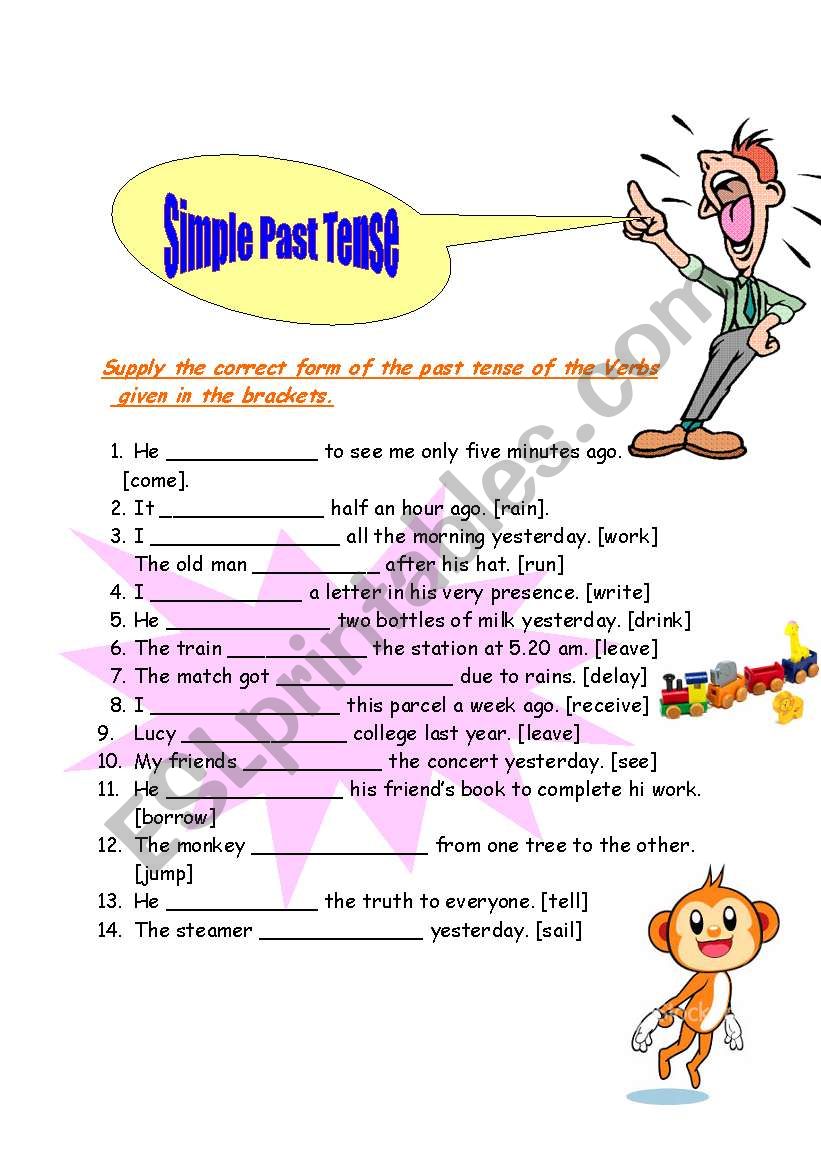 Simple Past Tense worksheet