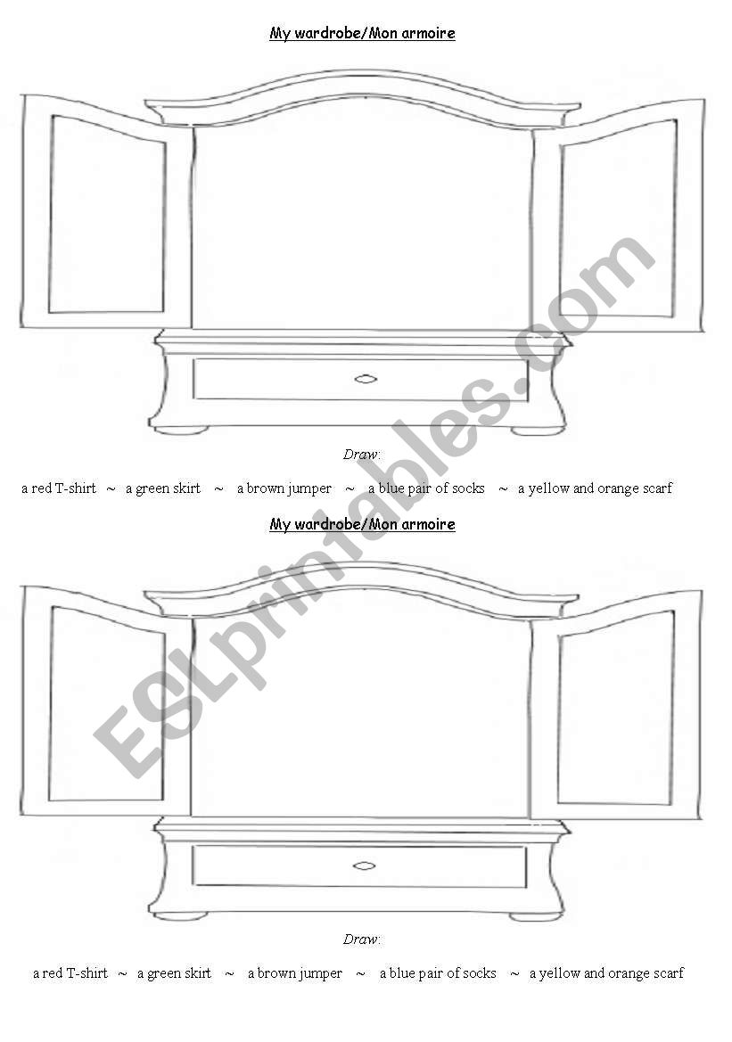 Wardrobe exercise worksheet