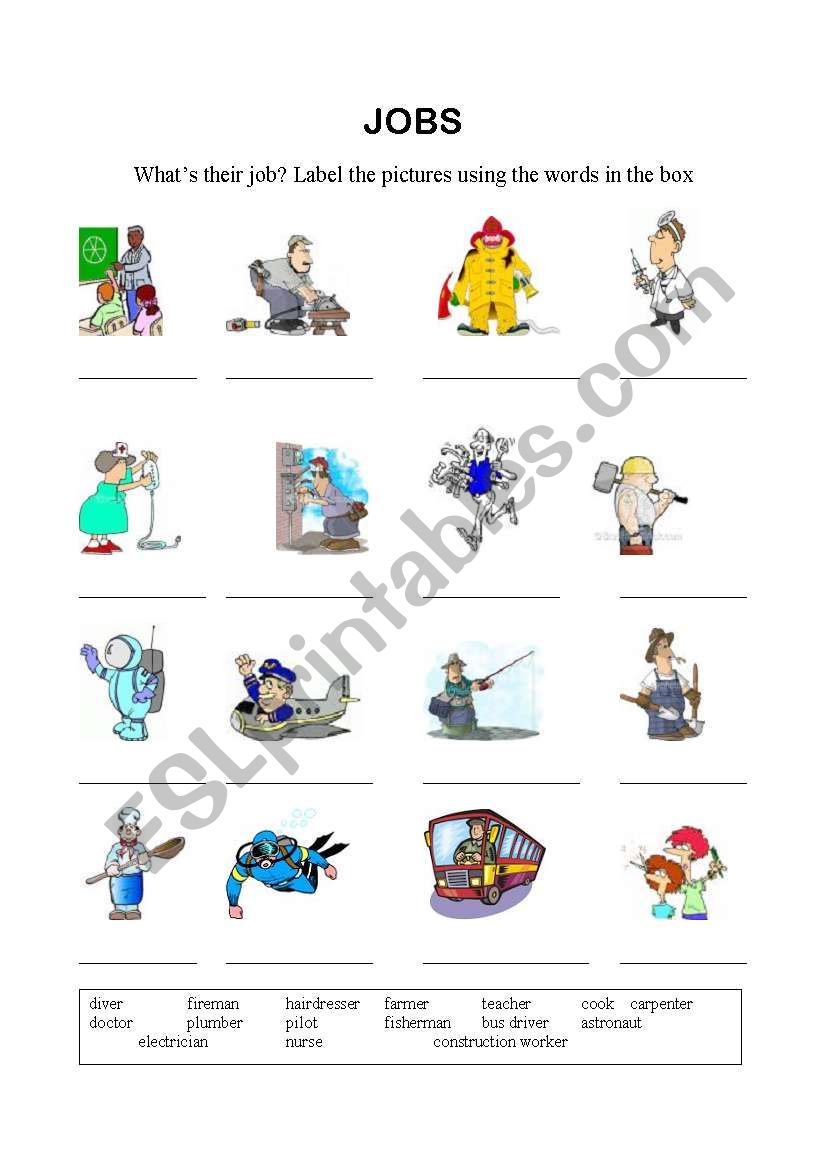 jobs worksheet