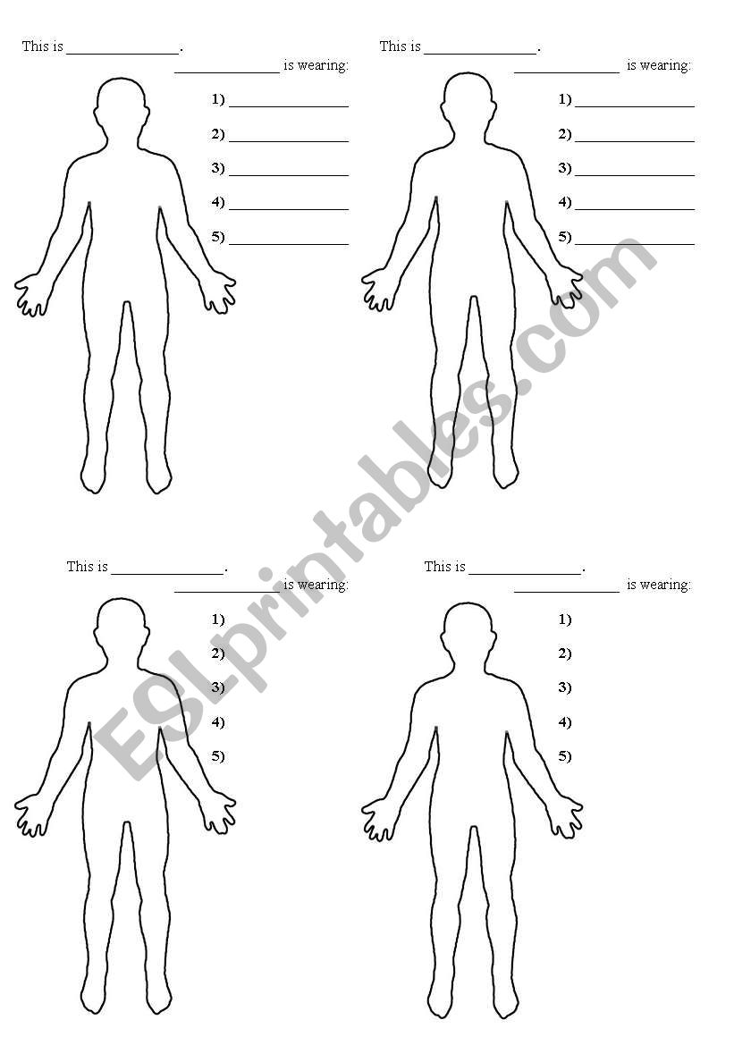 Clothing exercise worksheet
