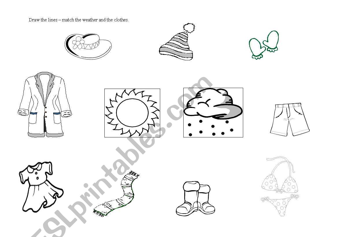 clothes worksheet