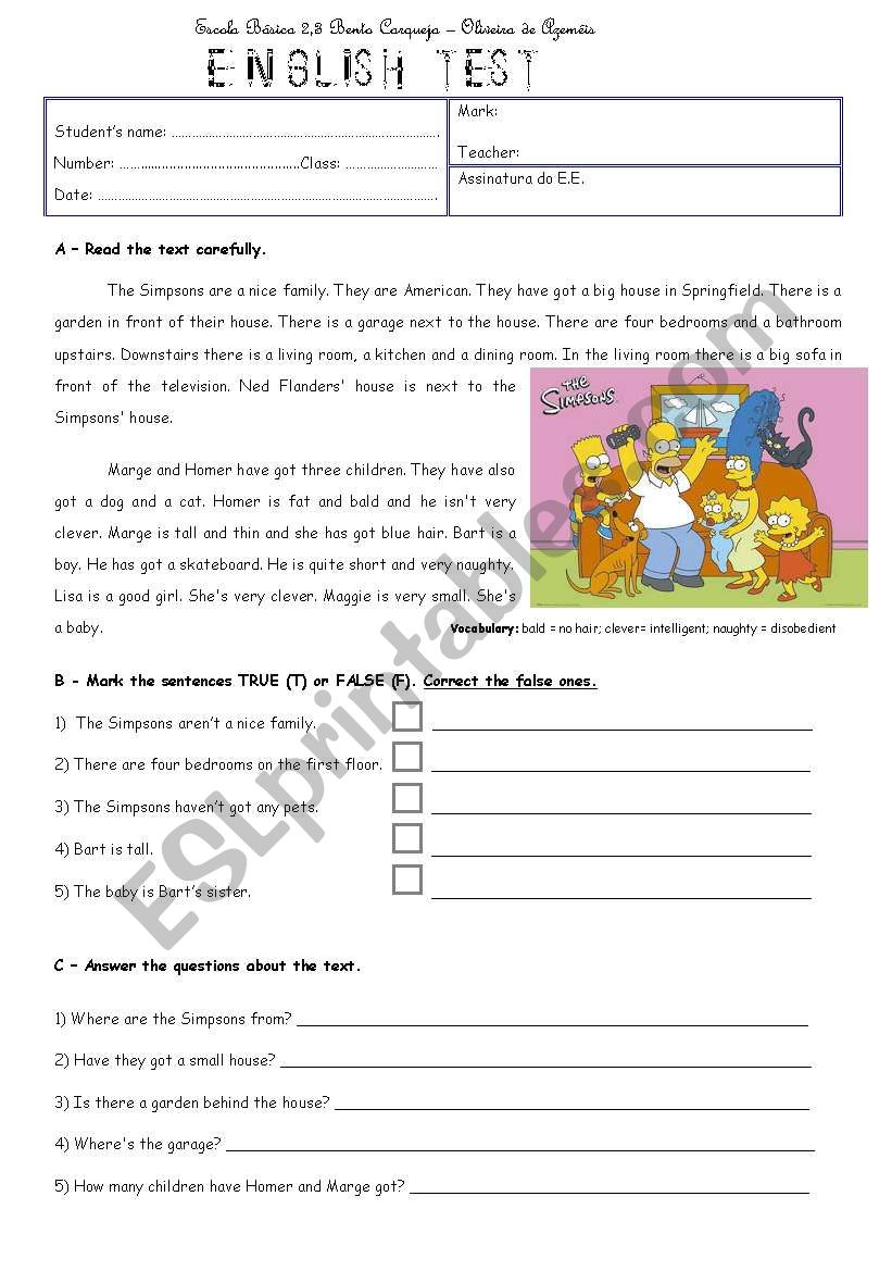 Test worksheet