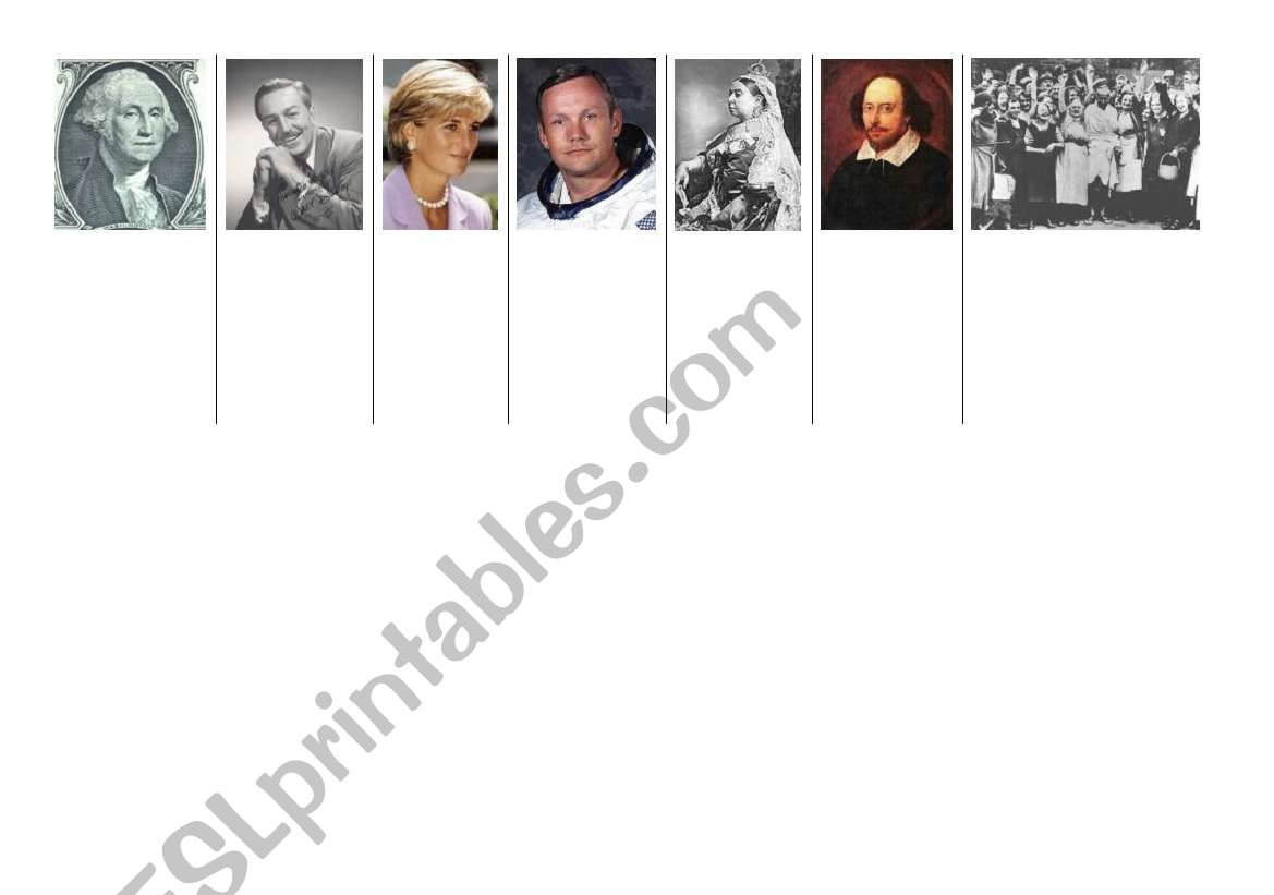 Famous people from the past worksheet