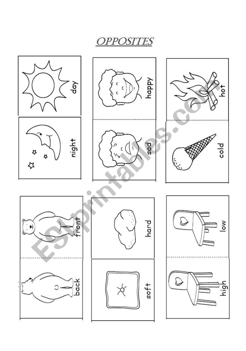 opposites worksheet