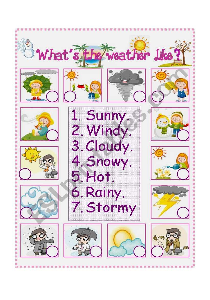 what is the weather like? worksheet