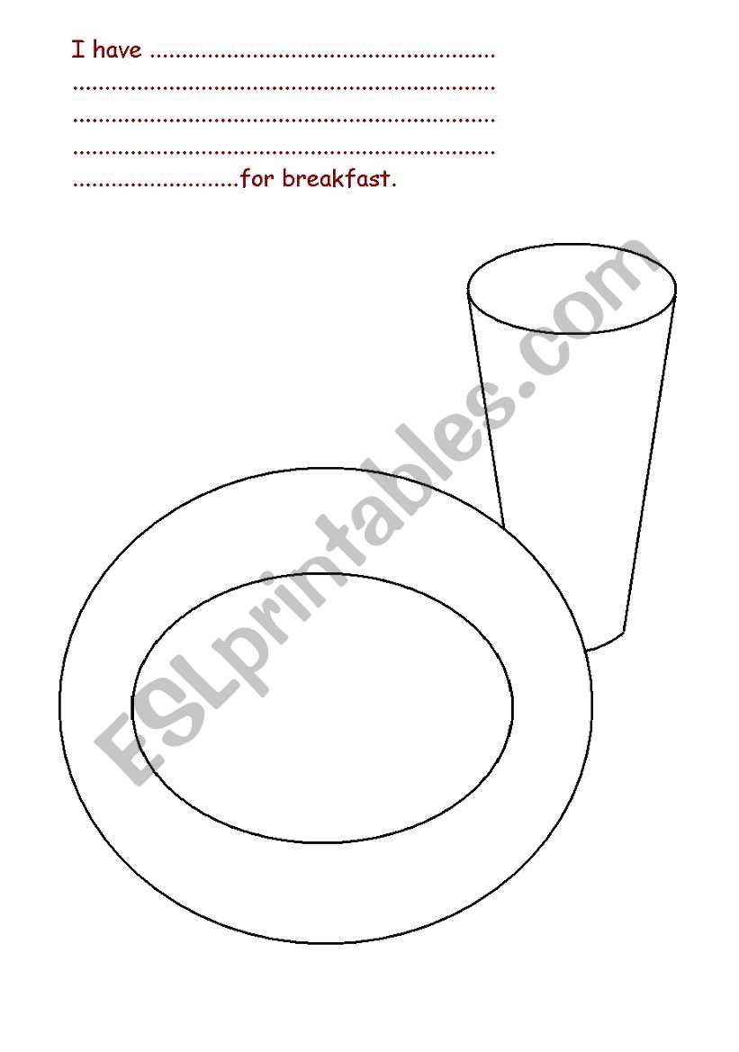 My breakfast worksheet