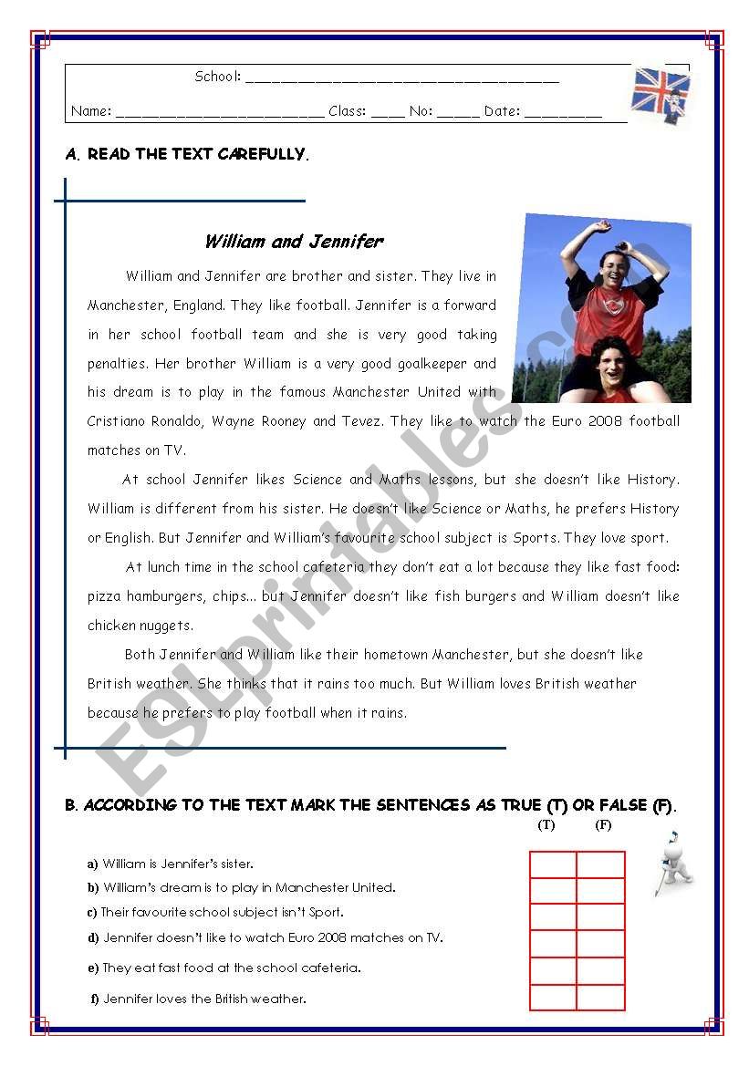 William and Jennifer worksheet