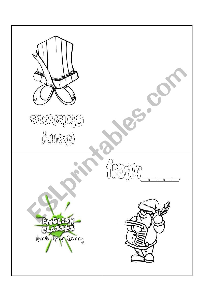 Christmas Card worksheet