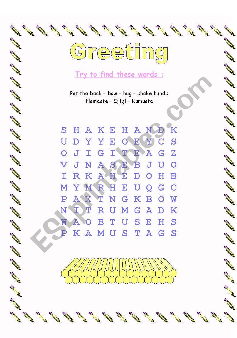 Greetings worksheet