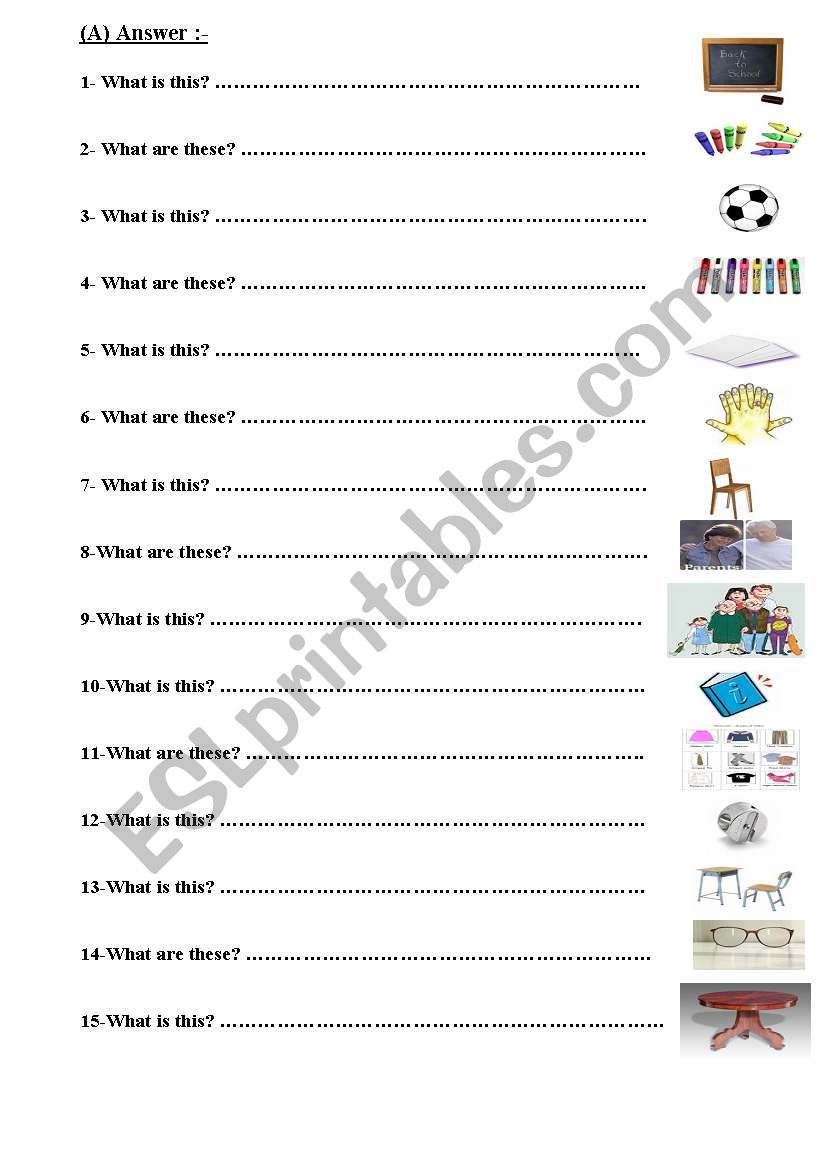 Demonstrative Pronouns worksheet