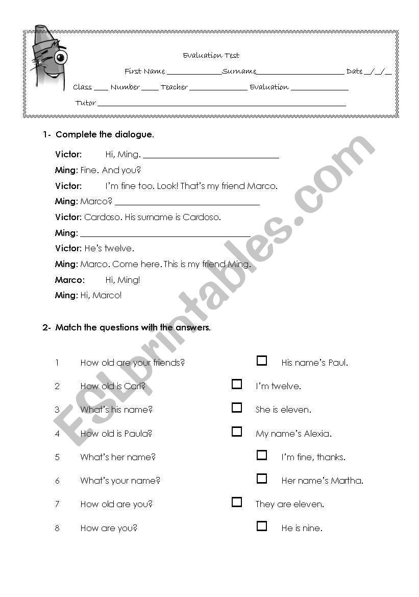 Verb to be and questions worksheet